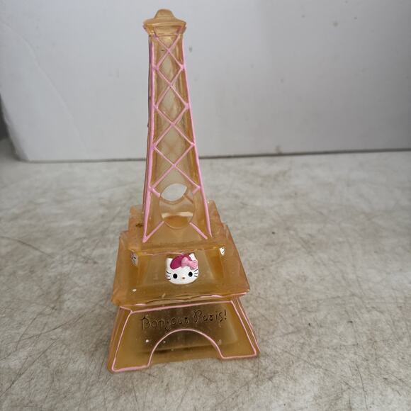 7" Hello Kitty Bonjour Paris Eiffel Tower Pink Toothbrush Holder Bathroom - Picture 4 of 7